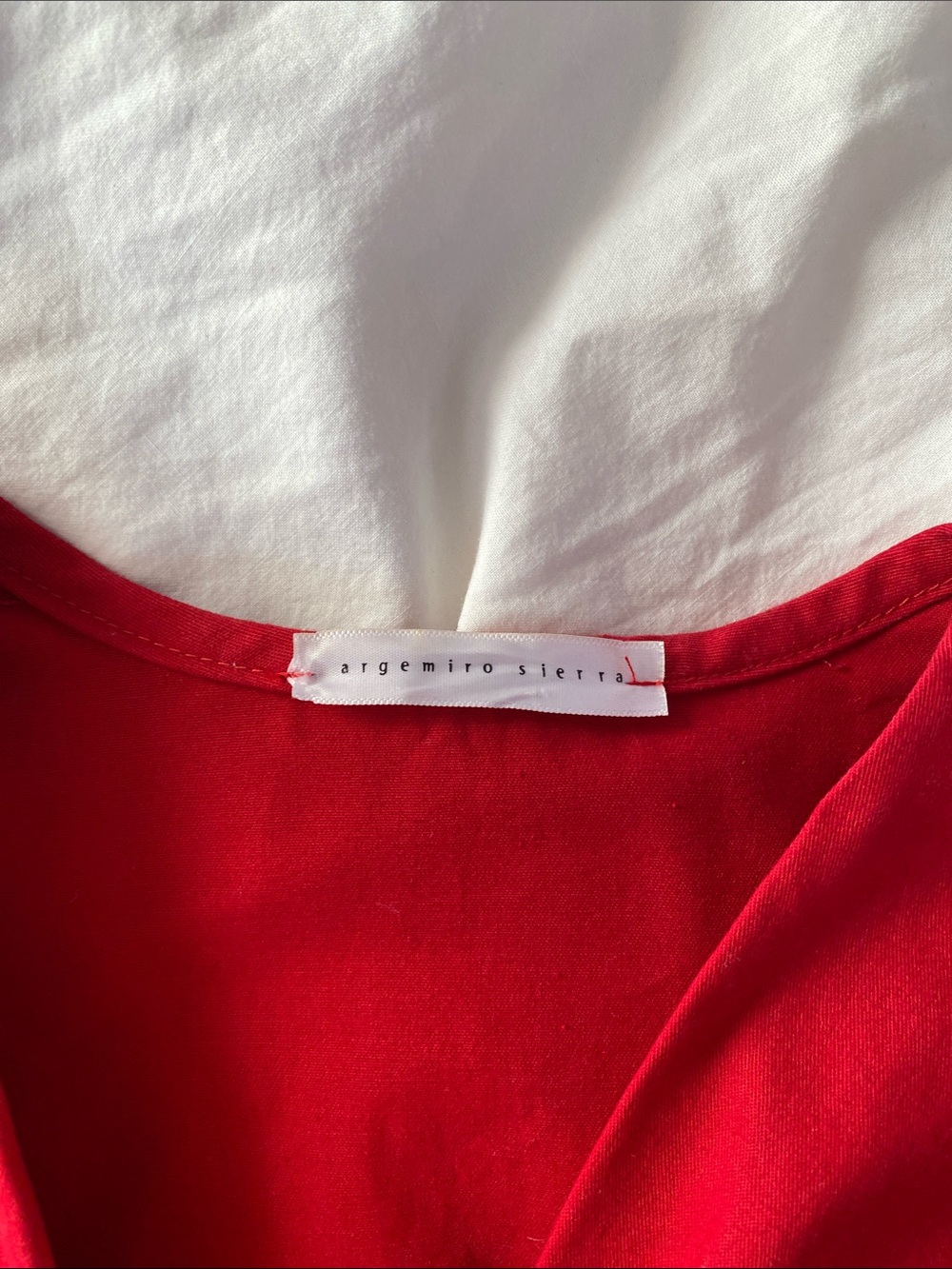Women's Red Wrap Trench Coat with Contrast Edge and Tie Belt - Picture 2 of 12